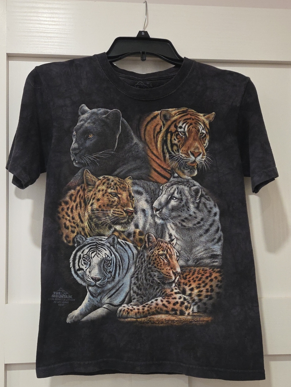 The Mountain Black Graphic Label Tee with Mountain Logo